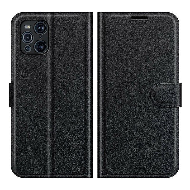 Folio-hoesje voor Oppo Find X3 Pro Klassiek