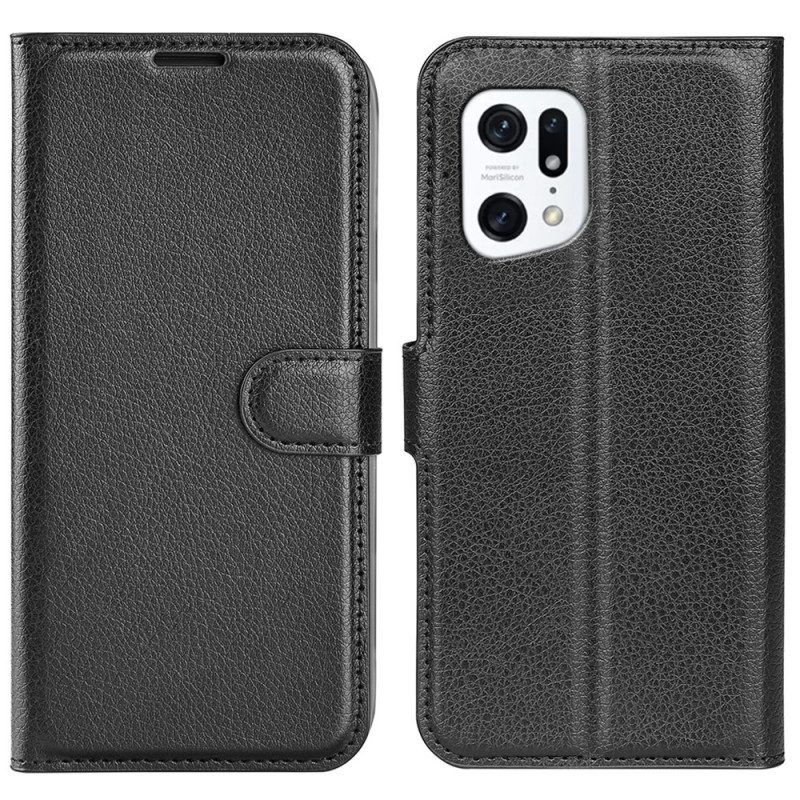 Folio-hoesje voor Oppo Find X5 Klassiek