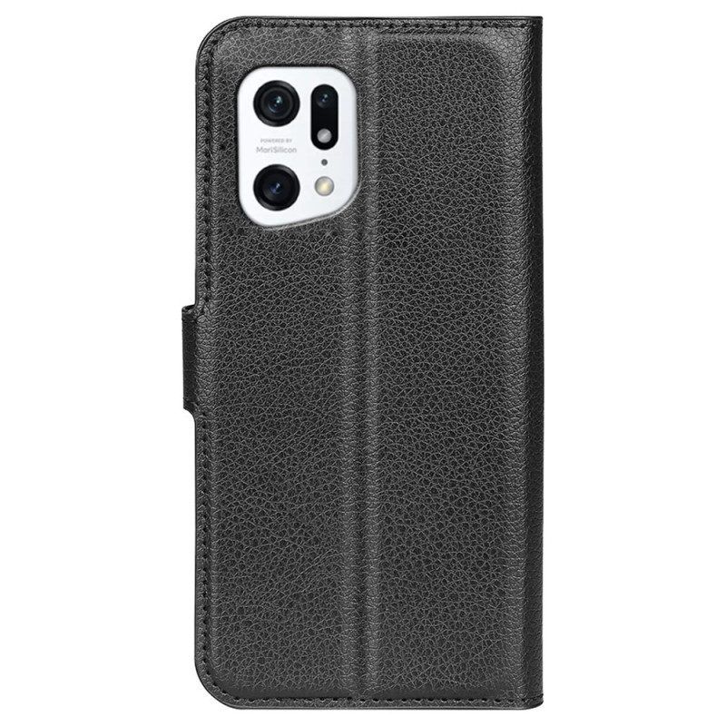 Folio-hoesje voor Oppo Find X5 Klassiek