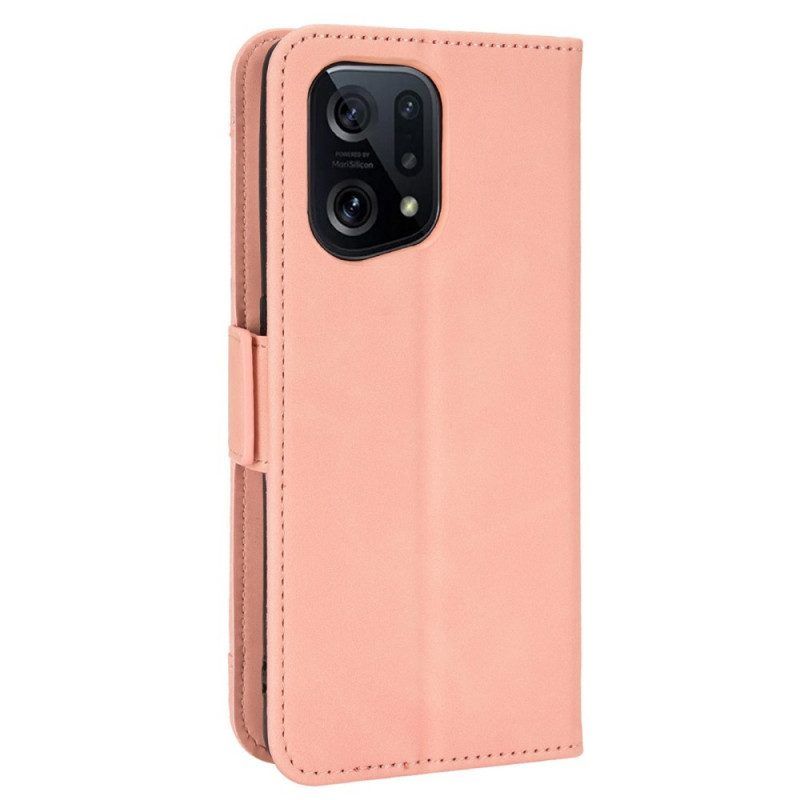 Folio-hoesje voor Oppo Find X5 Premier Class Met Meerdere Kaarten