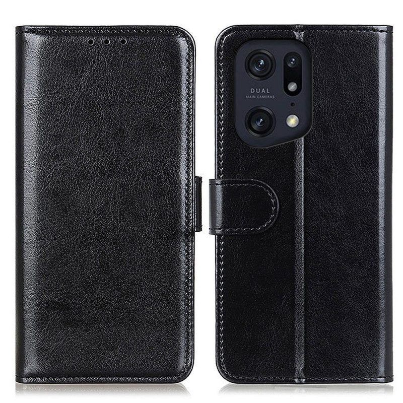 Folio-hoesje voor Oppo Find X5 Pro Bevroren Finesse