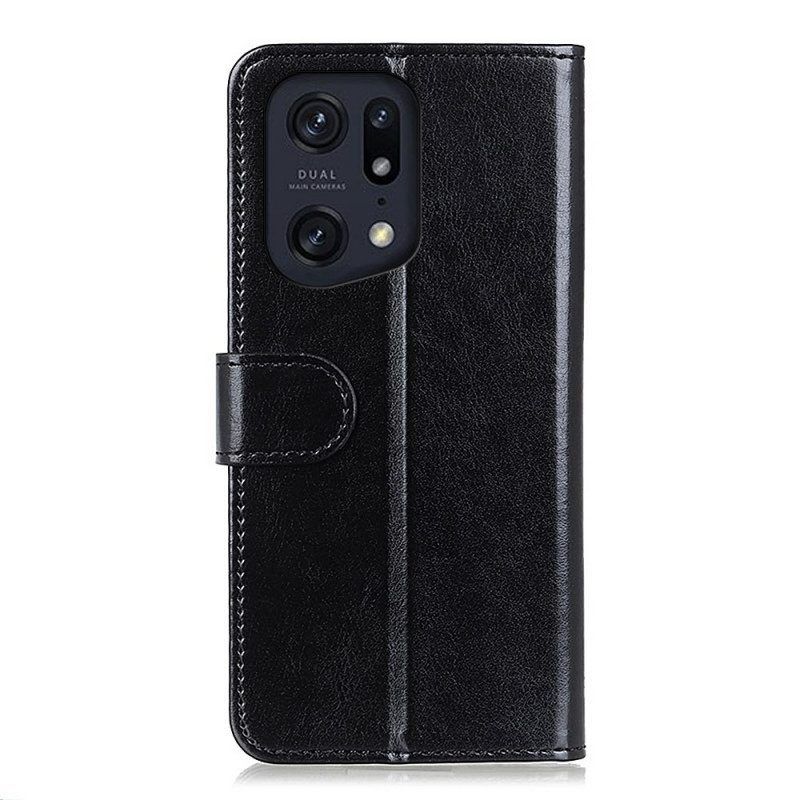 Folio-hoesje voor Oppo Find X5 Pro Bevroren Finesse