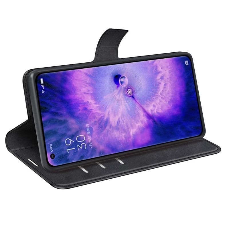 Folio-hoesje voor Oppo Find X5 Slank Extreem Leereffect