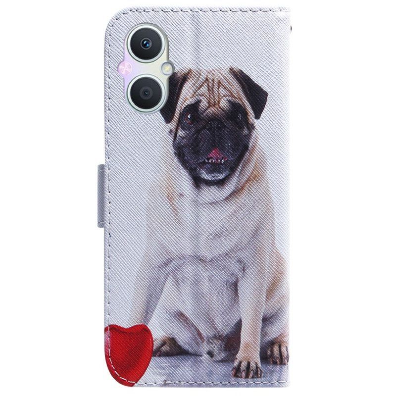 Folio-hoesje voor Oppo Reno 8 Lite Mops Hond