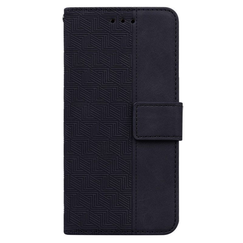 Folio-hoesje voor Realme 9i Riem Met Zigzagpatroon