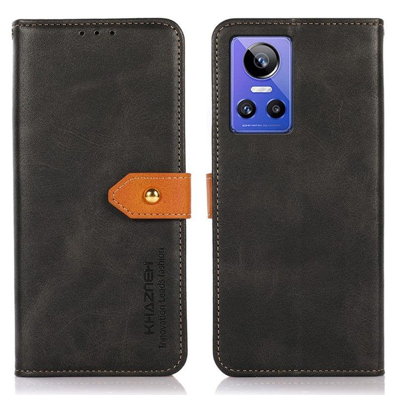 Folio-hoesje voor Realme GT Neo 3 Imitatieleer Khazneh