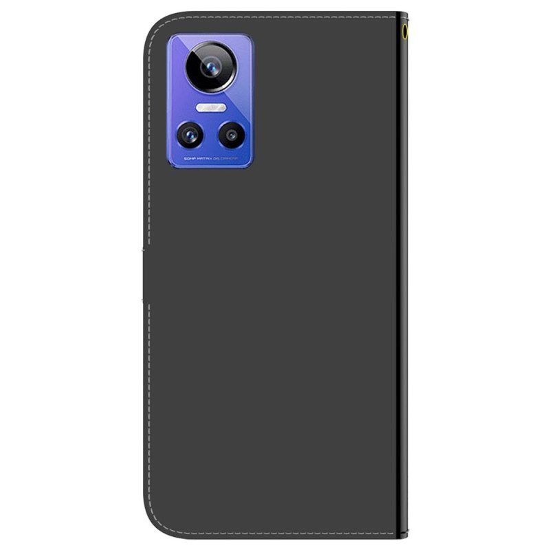 Folio-hoesje voor Realme GT Neo 3 Met Ketting Riem Spiegel
