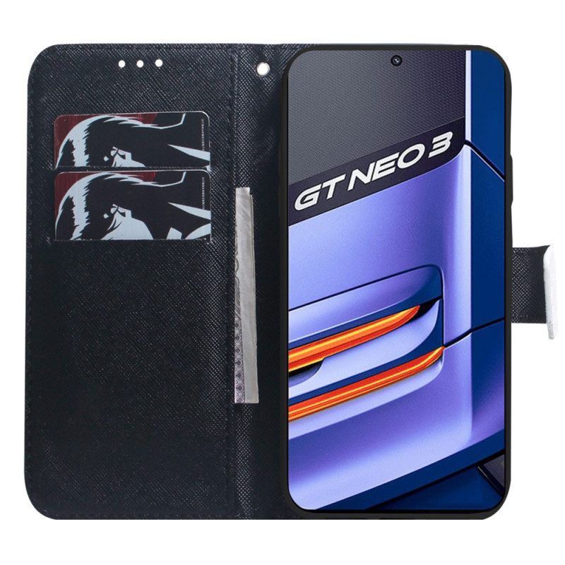 Folio-hoesje voor Realme GT Neo 3 Trieste Panda