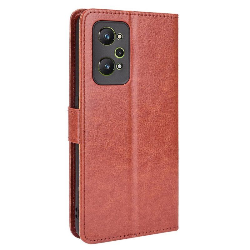 Folio-hoesje voor Realme GT Neo 3T / Neo 2 Flitsend Kunstleer