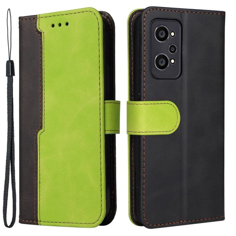 Folio-hoesje voor Realme GT Neo 3T / Neo 2 Twee Toon