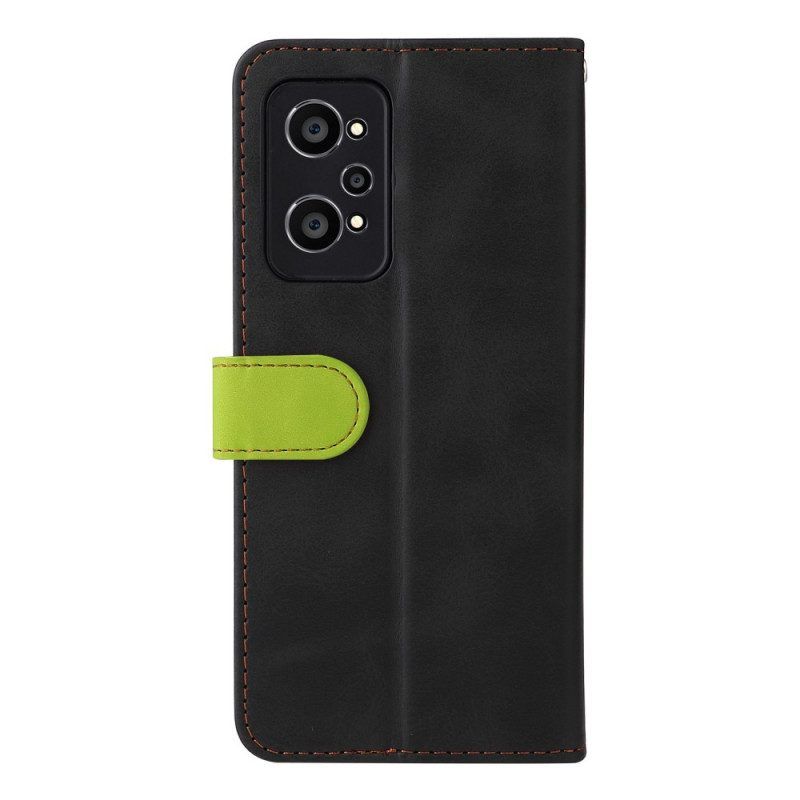 Folio-hoesje voor Realme GT Neo 3T / Neo 2 Twee Toon