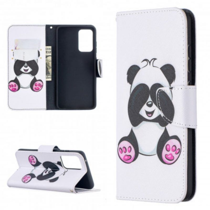 Folio-hoesje voor Samsung Galaxy A52 4G / A52 5G / A52s 5G Panda-plezier