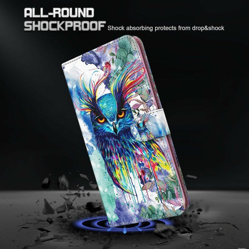 Folio-hoesje voor Samsung Galaxy M12 / A12 Aquarel Vogel