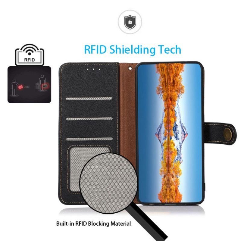 Folio-hoesje voor Samsung Galaxy M23 5G Khazneh Rfid Echt Leer