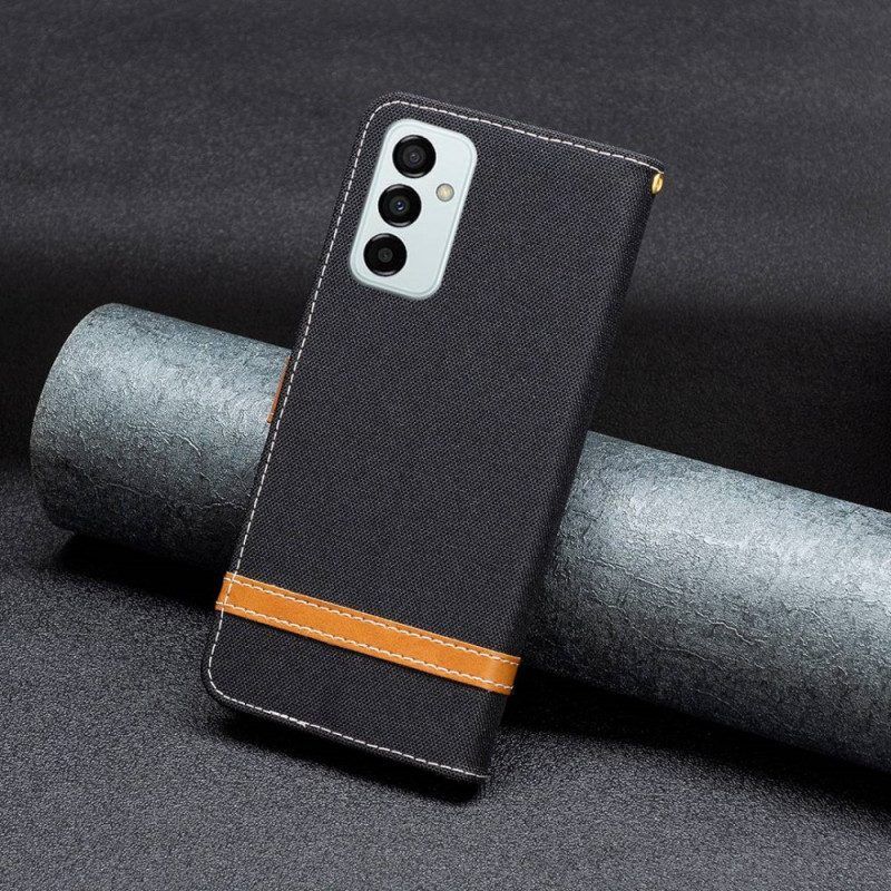 Folio-hoesje voor Samsung Galaxy M23 5G Stof Met Riem