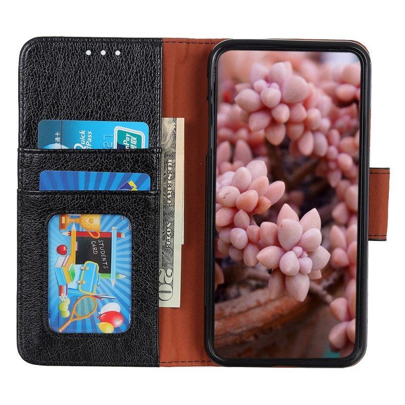 Folio-hoesje voor Samsung Galaxy M33 5G Echt Nappaleer