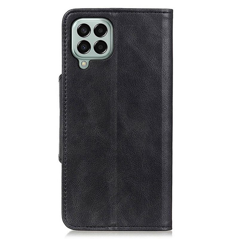 Folio-hoesje voor Samsung Galaxy M33 5G Knoop Van Imitatieleer