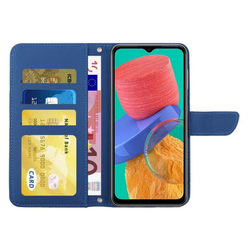 Folio-hoesje voor Samsung Galaxy M33 5G Vlinders En Schouderriem