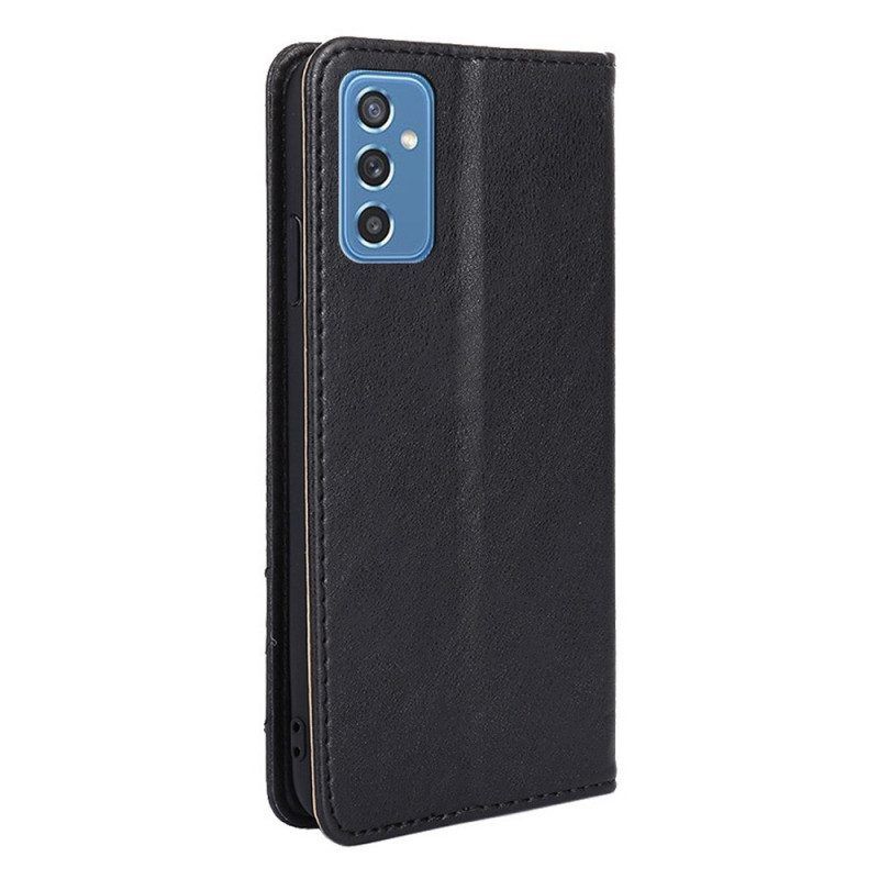 Folio-hoesje voor Samsung Galaxy M52 5G Geborsteld Leer