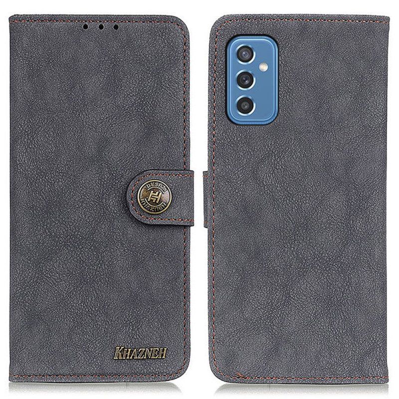 Folio-hoesje voor Samsung Galaxy M52 5G Khazneh Retro Splitleer