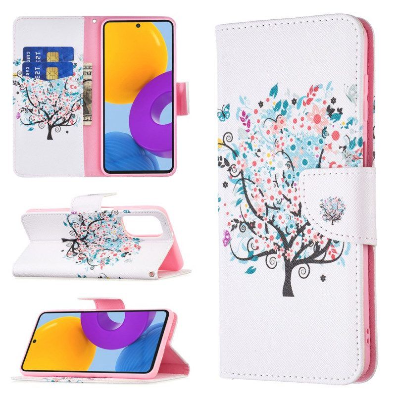 Folio-hoesje voor Samsung Galaxy M52 5G Regenboog Struik