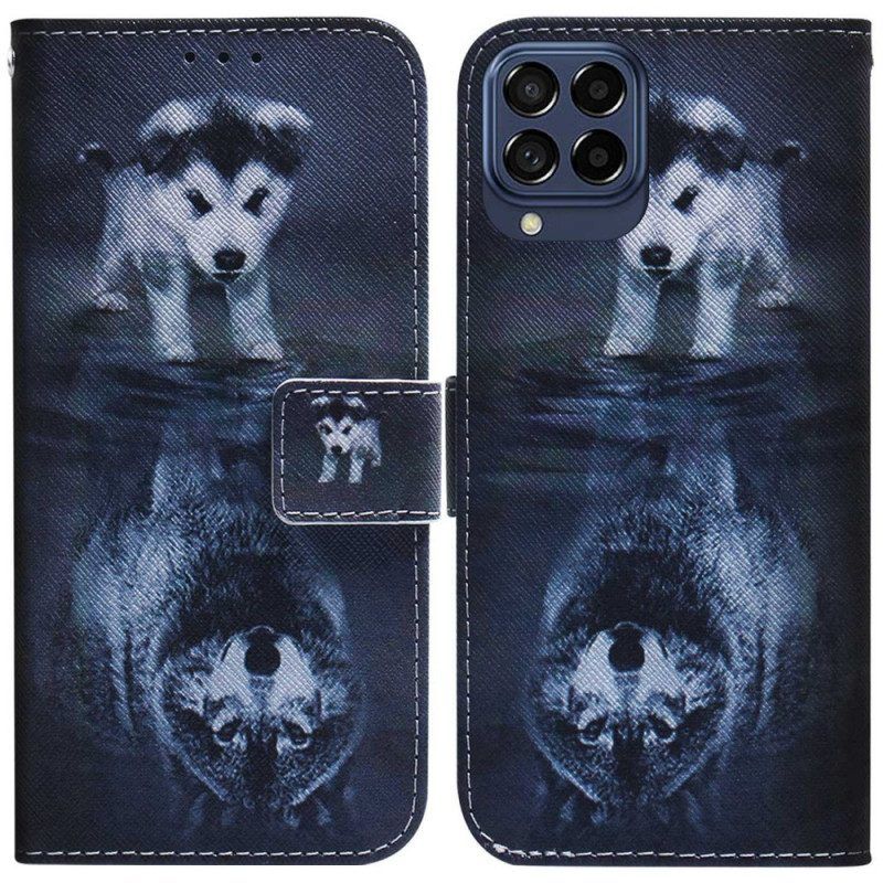 Folio-hoesje voor Samsung Galaxy M53 5G Puppy-droom