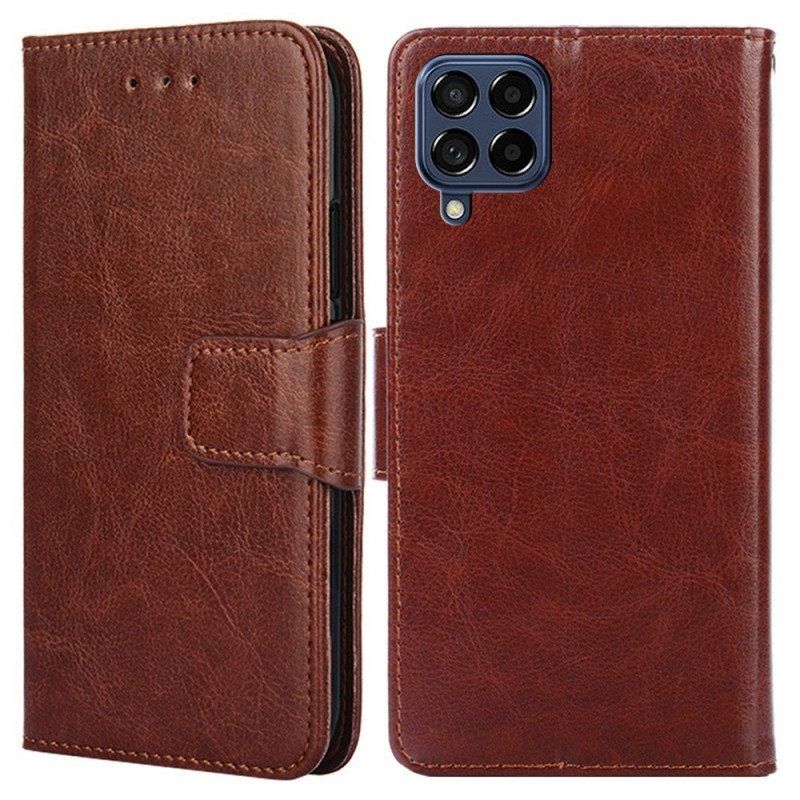 Folio-hoesje voor Samsung Galaxy M53 5G Vintage Leereffect