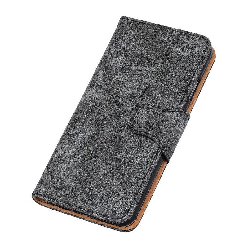 Folio-hoesje voor Samsung Galaxy S22 5G Vintage Gespleten Leer