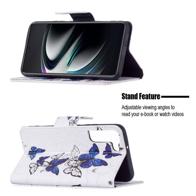 Folio-hoesje voor Samsung Galaxy S22 Plus 5G Vlinders Koningen