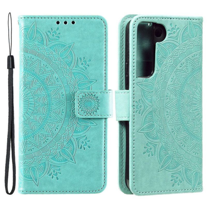 Folio-hoesje voor Samsung Galaxy S22 Plus 5G Zon Mandala