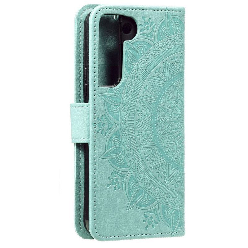 Folio-hoesje voor Samsung Galaxy S22 Plus 5G Zon Mandala