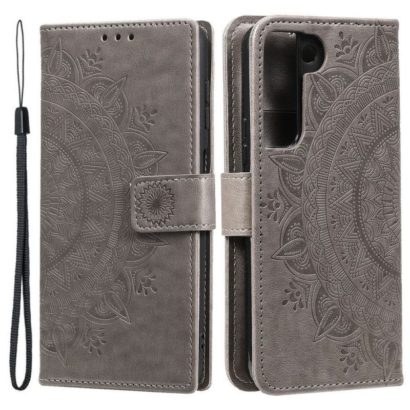 Folio-hoesje voor Samsung Galaxy S22 Plus 5G Zon Mandala