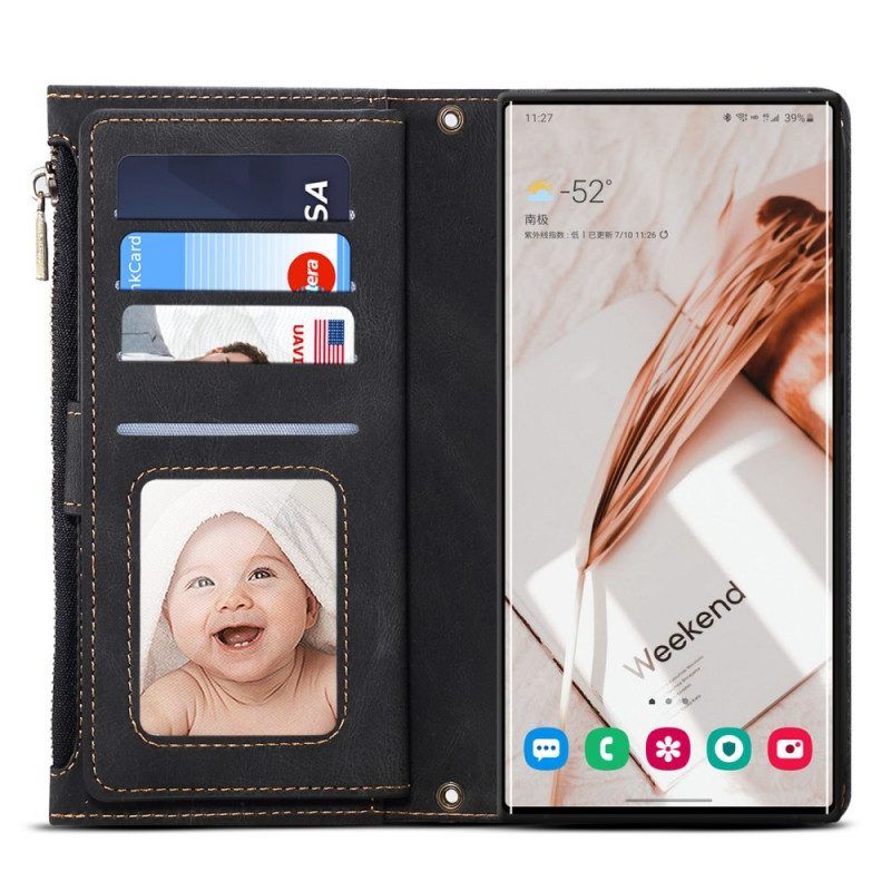 Folio-hoesje voor Samsung Galaxy S22 Ultra 5G Multi-functies
