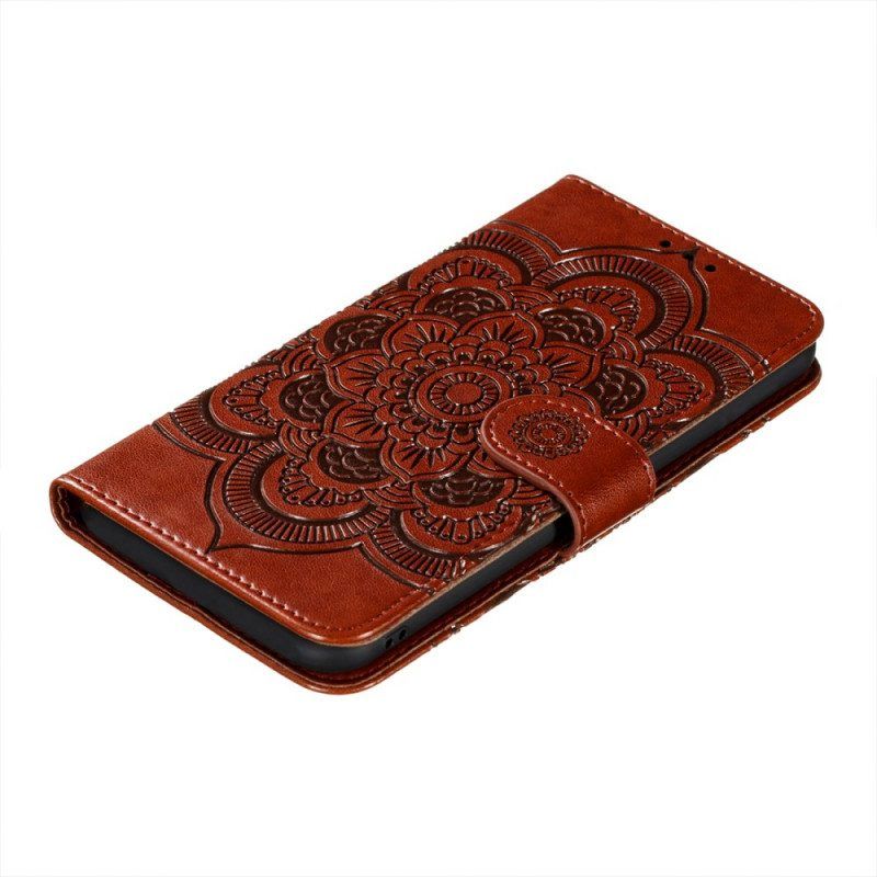 Folio-hoesje voor Samsung Galaxy S22 Ultra 5G Volledige Mandala