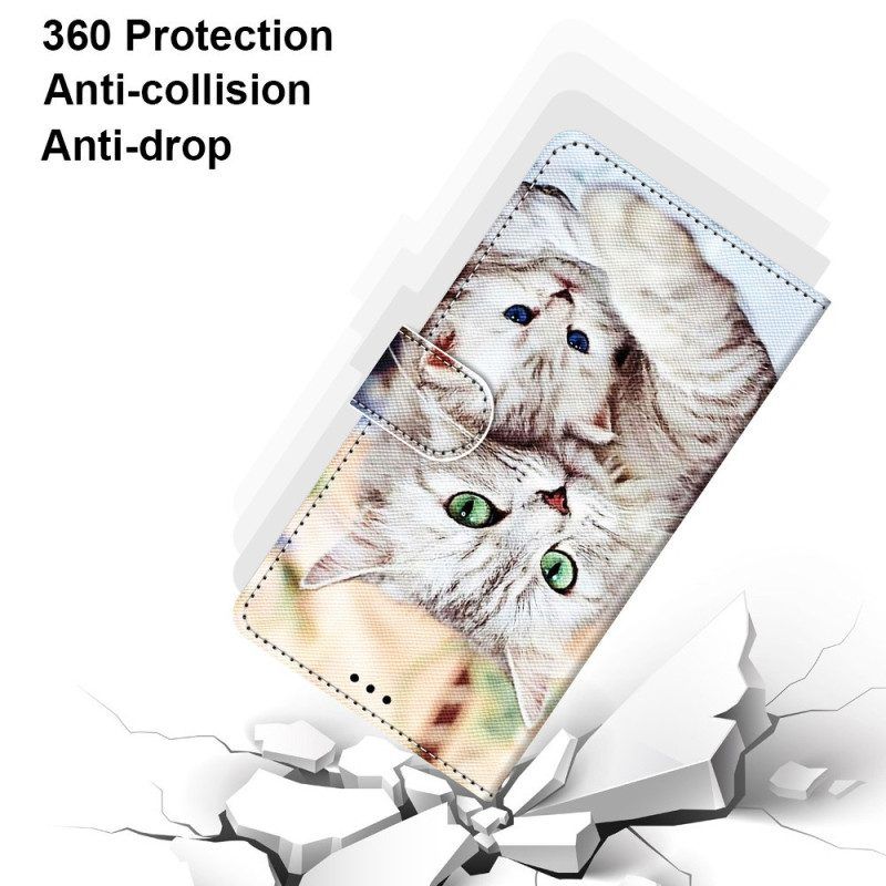 Folio-hoesje voor Samsung Galaxy S23 Ultra 5G Katten Familie