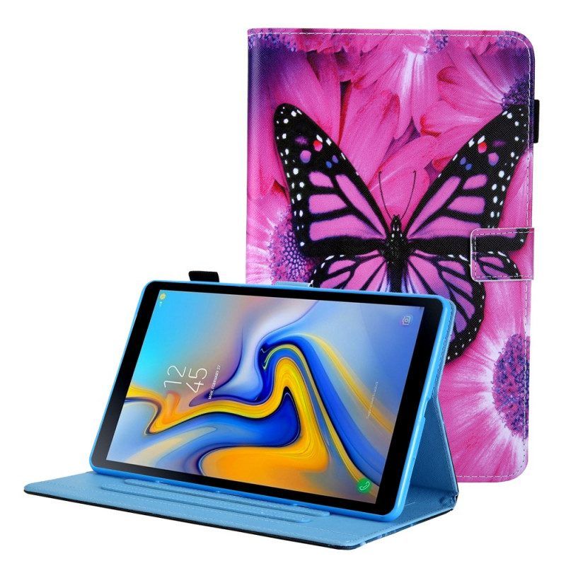 Folio-hoesje voor Samsung Galaxy Tab A8 (2021) Bloemen Vlinder