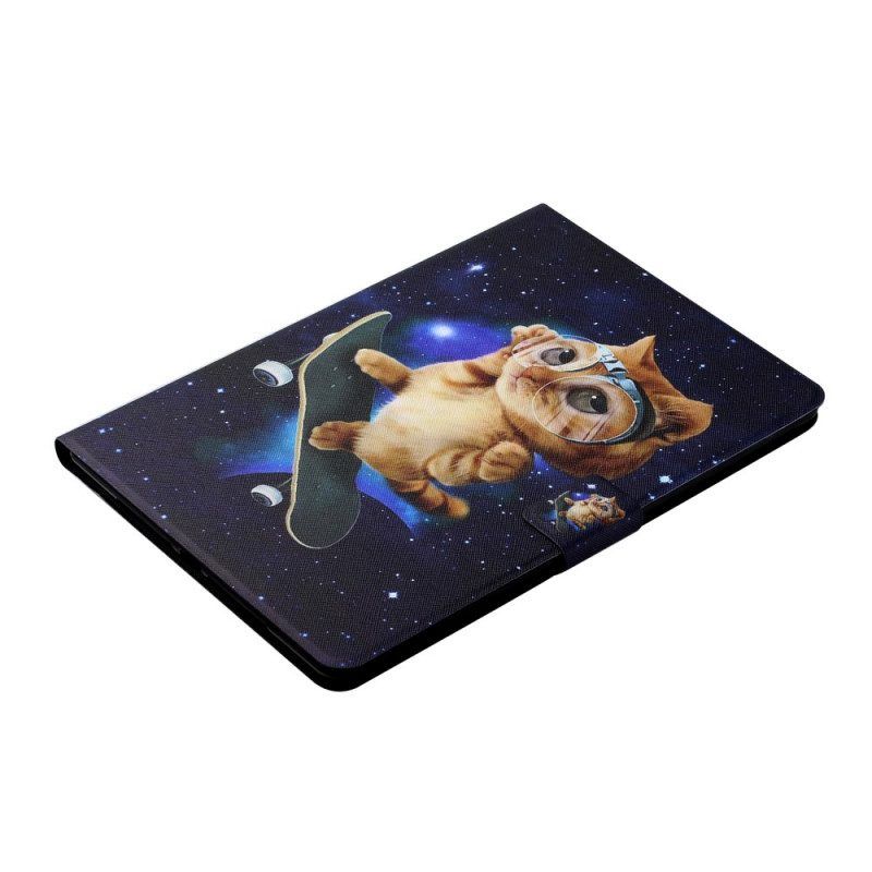 Folio-hoesje voor Samsung Galaxy Tab A8 (2021) Kat Skateboarden
