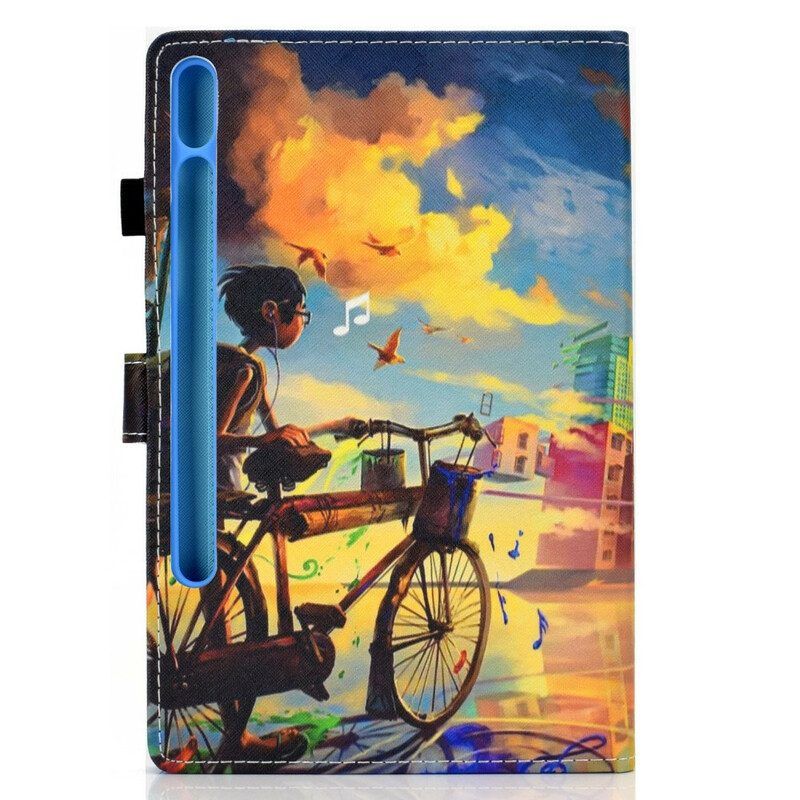 Folio-hoesje voor Samsung Galaxy Tab S8 / Tab S7 Fiets Kunst