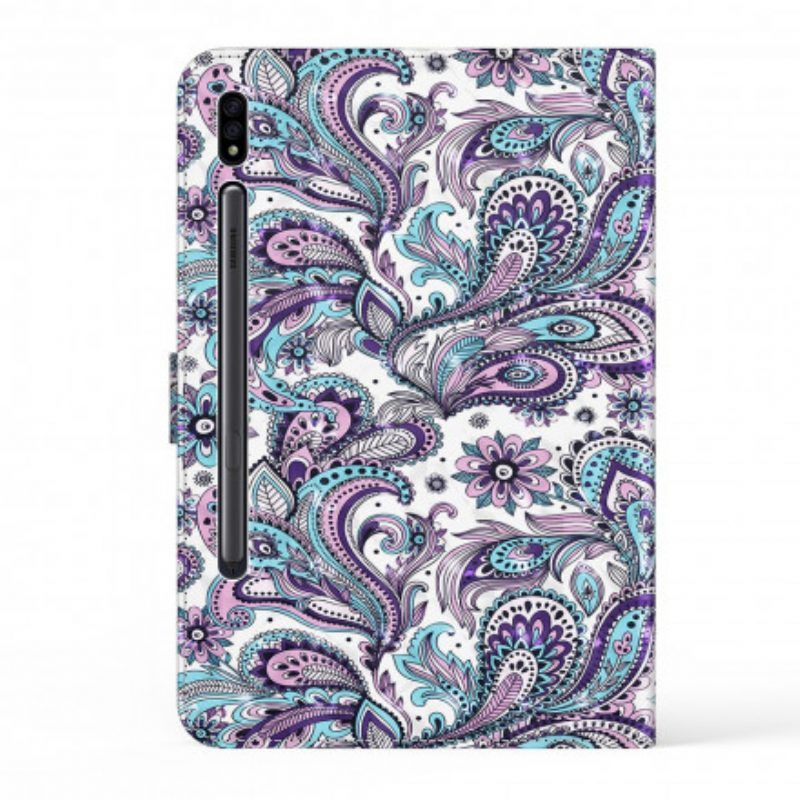 Folio-hoesje voor Samsung Galaxy Tab S8 / Tab S7 Kunstleer Paisley-patroon