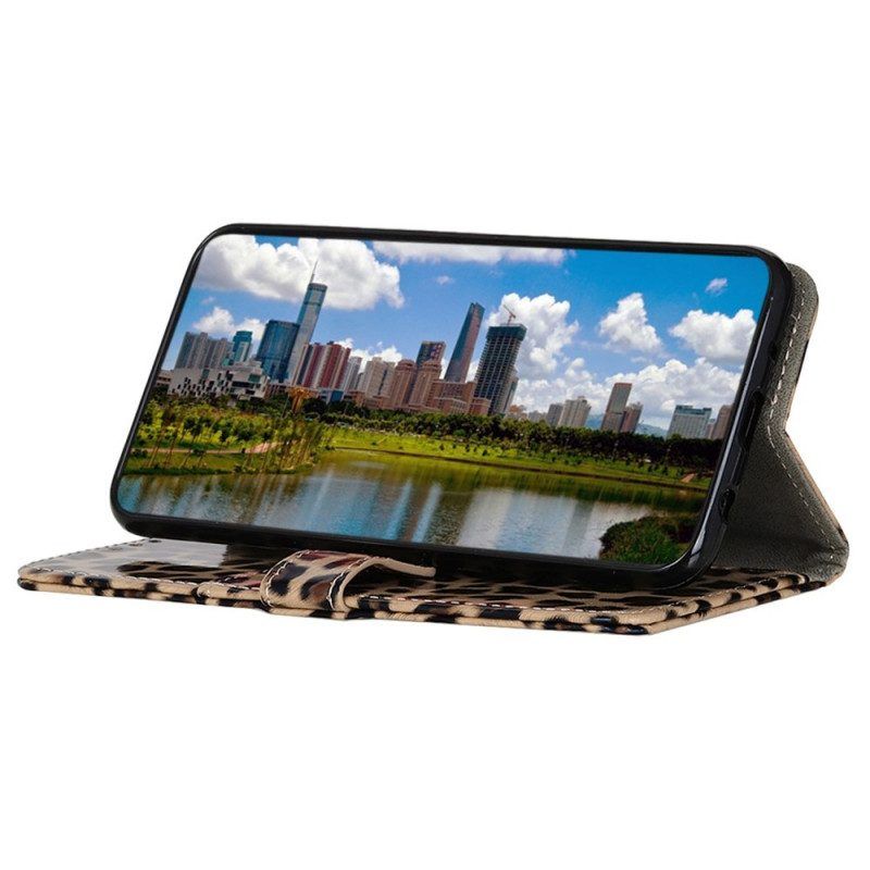 Folio-hoesje voor Sony Xperia 1 IV Luipaardhuid-effect