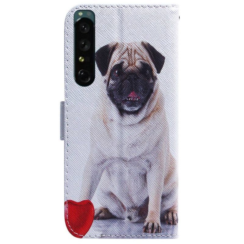 Folio-hoesje voor Sony Xperia 1 IV Mops Hond