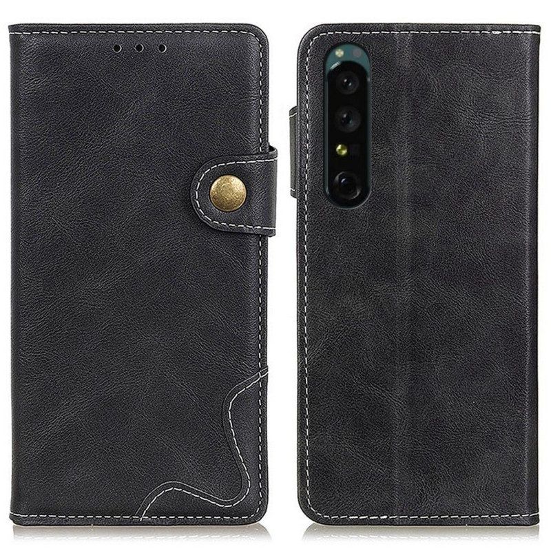 Folio-hoesje voor Sony Xperia 1 IV Naaien Ontwerp