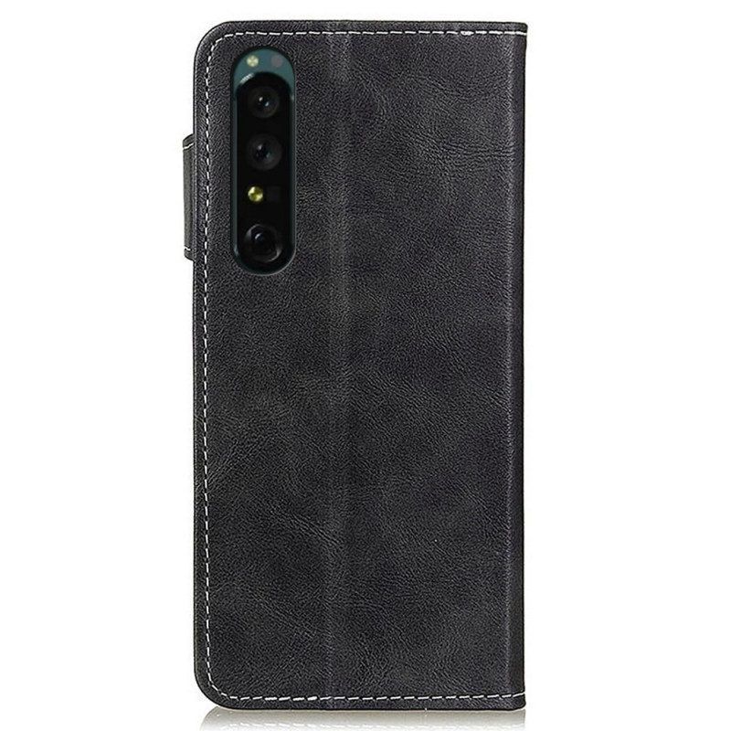 Folio-hoesje voor Sony Xperia 1 IV Naaien Ontwerp