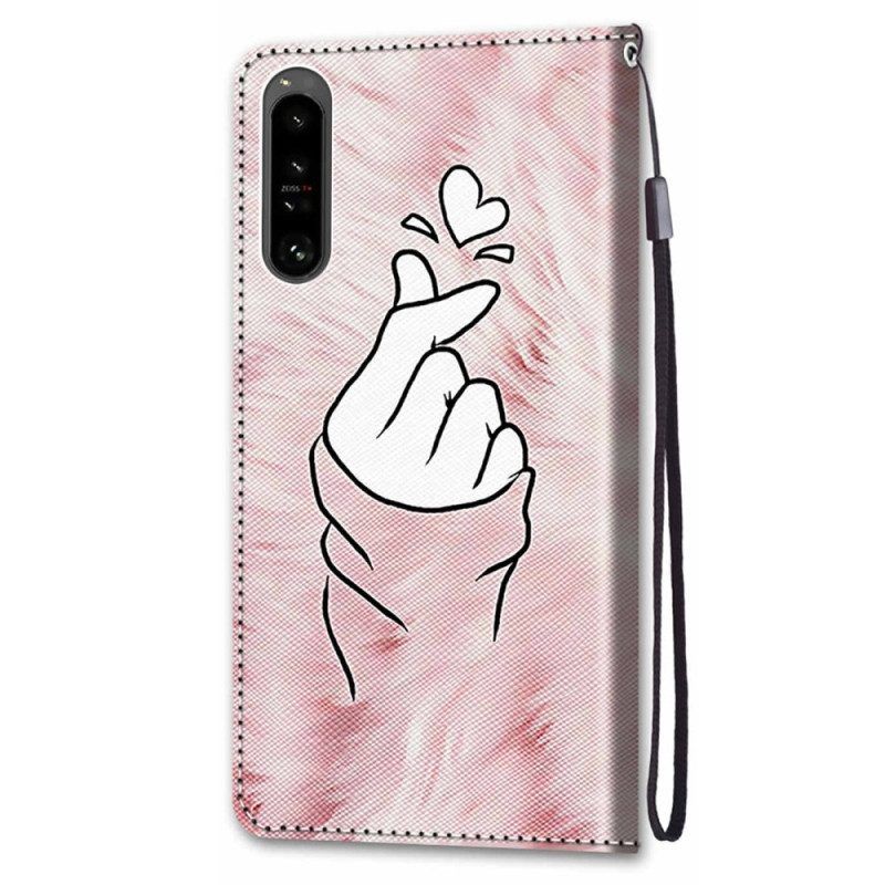 Folio-hoesje voor Sony Xperia 1 IV Vinger Hart