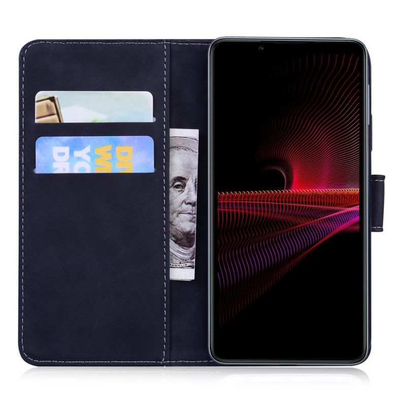 Folio-hoesje voor Sony Xperia 1 IV Vintage Vlinder