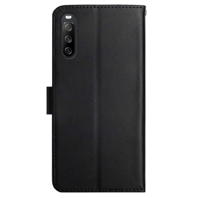Folio-hoesje voor Sony Xperia 10 IV Echt Nappaleer