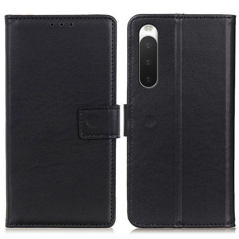 Folio-hoesje voor Sony Xperia 10 IV Effen Kunstleer