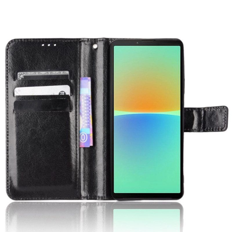Folio-hoesje voor Sony Xperia 10 IV Flitsend Kunstleer