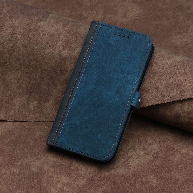 Folio-hoesje voor Sony Xperia 10 IV Tweekleurig Met Riem