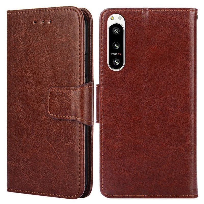 Folio-hoesje voor Sony Xperia 5 IV Retro Kunstleer